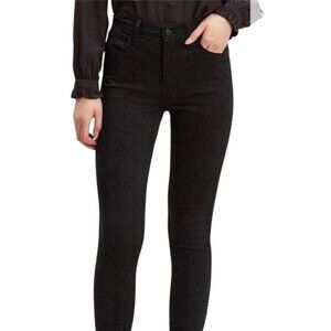Levis 720 High Rise Super Skinny Jeans Womens Size 26 Black Waterless Cotton Ble